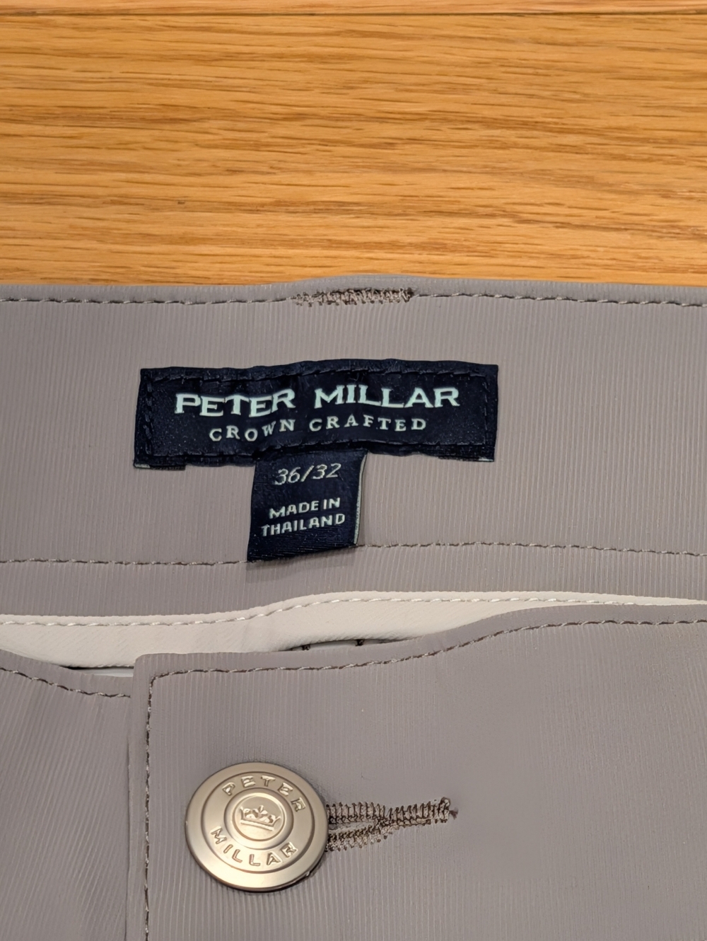 Peter Millar Crown Crafted Performance Pants Gray 36x32 5-Pocket Stretch NWT - Picture 6 of 8